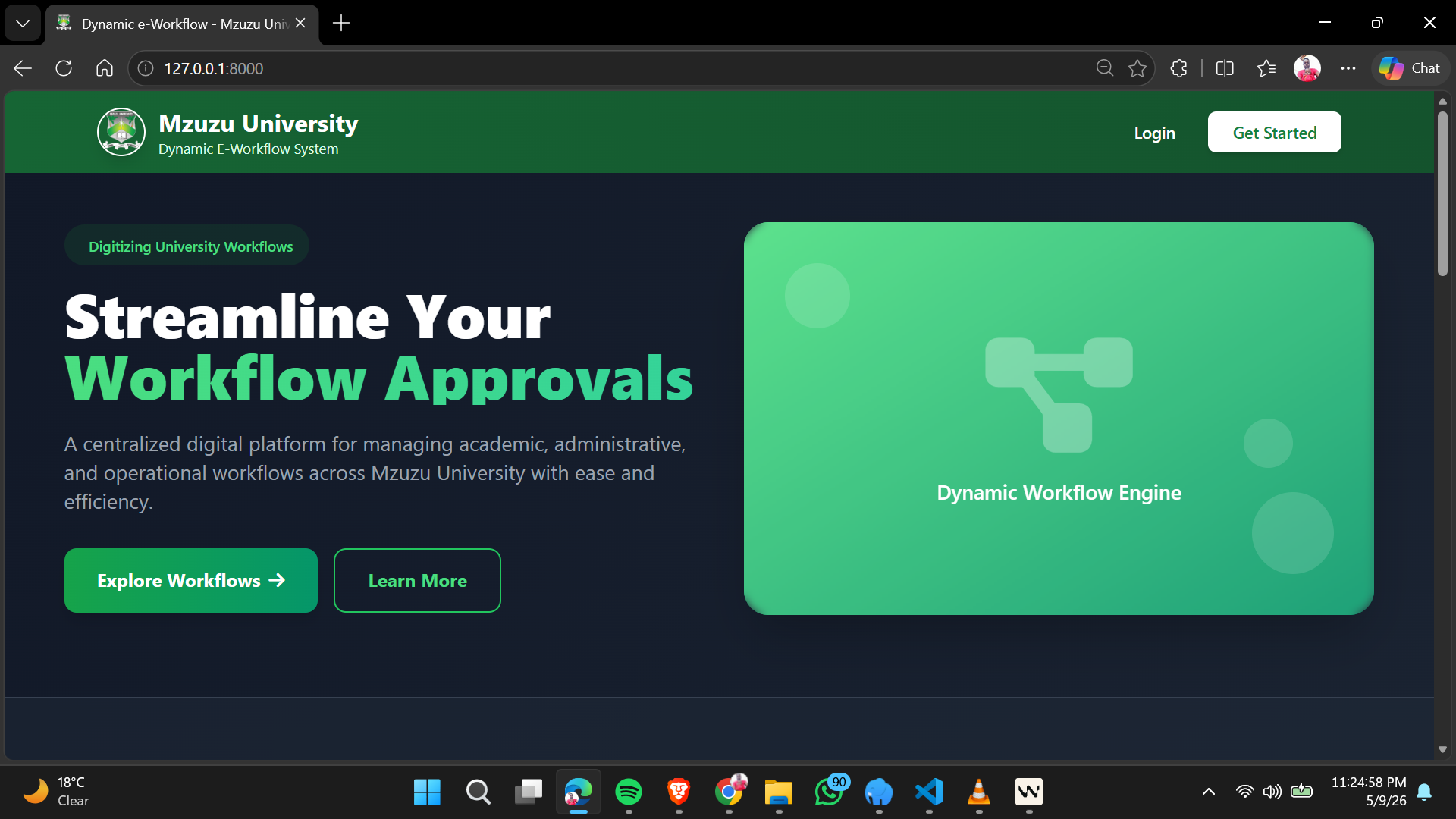 Dynamic E-Workflow System