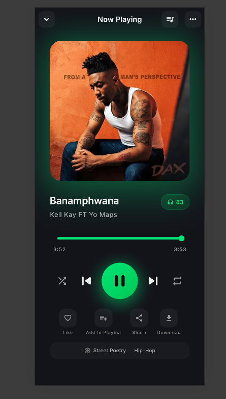 Wavefy Player Screen